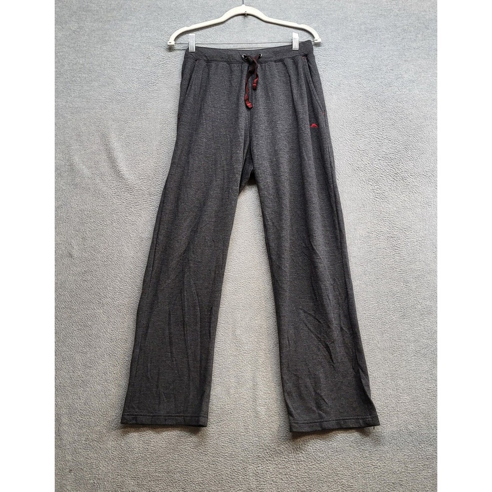 Tommy Bahama Men Activewear Pants Small Gray Sweats Logo Pockets 28 in Inseam